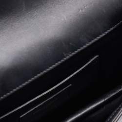Saint Laurent Black Matelassé Leather Monogram Flap Clutch
