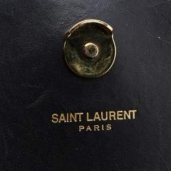 Pre Owned Saint Laurent Black Leather Kate Tassel Chain Flap Shoulder Bag