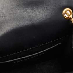 Pre Owned Saint Laurent Black Leather Kate Tassel Chain Flap Shoulder Bag