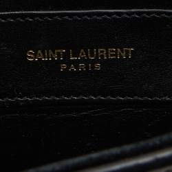 Pre Owned Saint Laurent Black Leather Kate Tassel Chain Flap Shoulder Bag