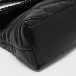 Pre Owned Saint Laurent Black Quilted Leather Small Puffer Chain Shoulder Bag