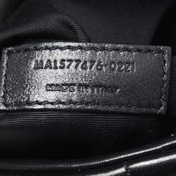 Pre Owned Saint Laurent Black Quilted Leather Small Puffer Chain Shoulder Bag