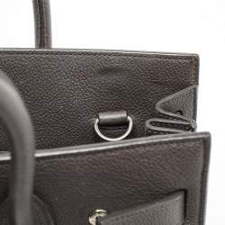 Saint Laurent Dark Grey Leather Baby Classic Sac De Jour Tote