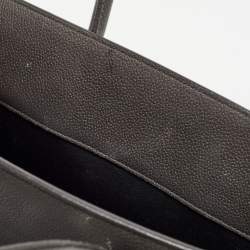 Saint Laurent Dark Grey Leather Baby Classic Sac De Jour Tote