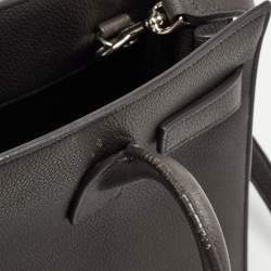 Saint Laurent Dark Grey Leather Baby Classic Sac De Jour Tote