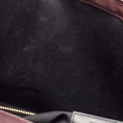Saint Laurent Burgundy Matelassé Leather Large Monogram Envelope Shoulder Bag