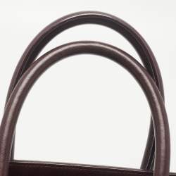 Saint Laurent Burgundy Leather Small Classic Sac De Jour Tote