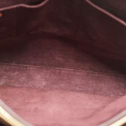 Saint Laurent Burgundy Leather Small Classic Sac De Jour Tote