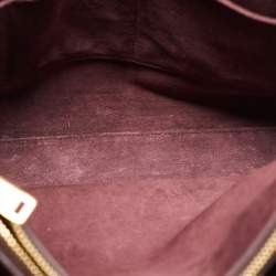 Saint Laurent Burgundy Leather Small Classic Sac De Jour Tote