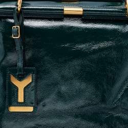 Saint Laurent Green Patent Leather Medium Majorelle Satchel