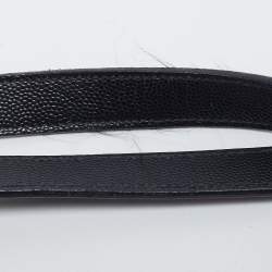 مملوكة مسبقًا حقيبة يد سان لوران بوكساندرا جلد شيفرون مونوغرامي سوداء بسلسلة