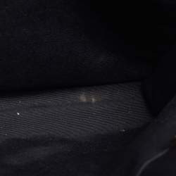 مملوكة مسبقًا حقيبة يد سان لوران بوكساندرا جلد شيفرون مونوغرامي سوداء بسلسلة