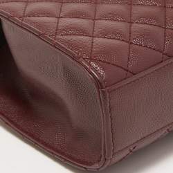 Saint Laurent Medium Burgundy Mix Matelasse Leather Medium Envelope Chain Bag