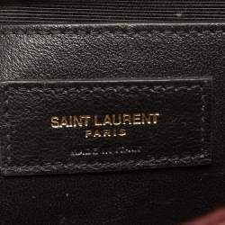 Saint Laurent Medium Burgundy Mix Matelasse Leather Medium Envelope Chain Bag