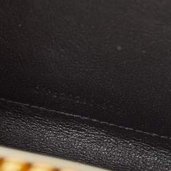 Saint Laurent White Mix Matelassé Leather Monogram Flap Chain Clutch