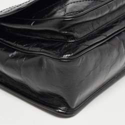 Pre Owned Saint Laurent Black Aged Leather Medium Niki Shoulder Bag