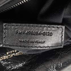 Pre Owned Saint Laurent Black Aged Leather Medium Niki Shoulder Bag