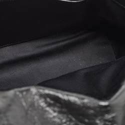 Pre Owned Saint Laurent Black Aged Leather Medium Niki Shoulder Bag