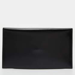 Saint Laurent Black Leather Medium Uptown Clutch