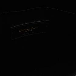 Saint Laurent Black Leather Medium Uptown Clutch