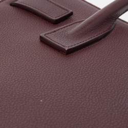 Pre Owned Saint Laurent Burgundy Leather Baby Classic Sac De Jour Tote