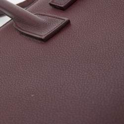 Pre Owned Saint Laurent Burgundy Leather Baby Classic Sac De Jour Tote
