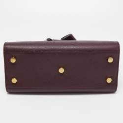Pre Owned Saint Laurent Burgundy Leather Baby Classic Sac De Jour Tote