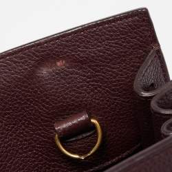 Pre Owned Saint Laurent Burgundy Leather Baby Classic Sac De Jour Tote