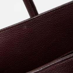 Pre Owned Saint Laurent Burgundy Leather Baby Classic Sac De Jour Tote