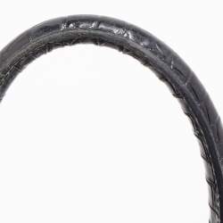 Pre Owned Saint Laurent Black Croc Embossed Leather Nano Classic Sac De Jour Tote