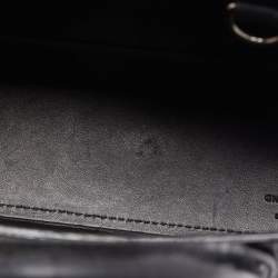 Pre Owned Saint Laurent Black Croc Embossed Leather Nano Classic Sac De Jour Tote