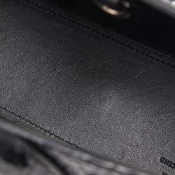 Pre Owned Saint Laurent Black Croc Embossed Leather Nano Classic Sac De Jour Tote