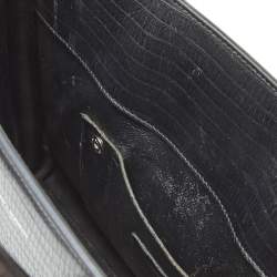 Saint Laurent Black Lizard Embossed Leather Baby Classic Sac De Jour Tote