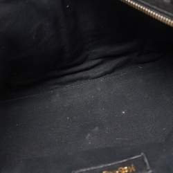 Saint Laurent Black Leather Small Monogram Cabas Tote