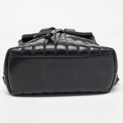 Saint Laurent Black Y Quilted Leather Loulou Backpack