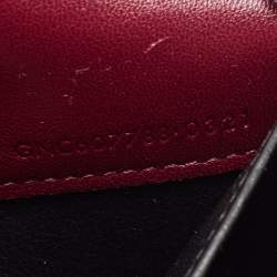 Saint Laurent Red Karung Leather Monogram Wallet on Chain