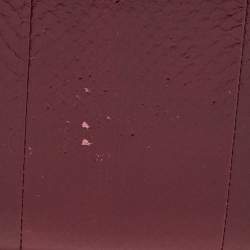 Saint Laurent Red Karung Leather Monogram Wallet on Chain