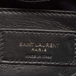 Pre Owned Saint Laurent Black Leather Small Loulou Shoulder Bag