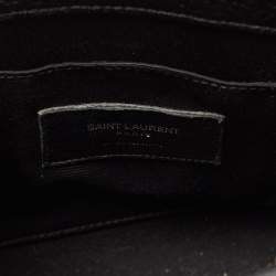 Pre Owned Saint Laurent Black Grained Leather Nano Classic Sac De Jour Tote