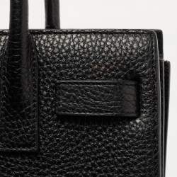 Pre Owned Saint Laurent Black Grained Leather Nano Classic Sac De Jour Tote