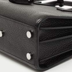 Pre Owned Saint Laurent Black Grained Leather Nano Classic Sac De Jour Tote