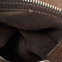 Pre Owned حقيبة سان لوران باريس موس جلد برونزي بيدين علويتين كبيرة