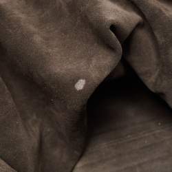 Pre Owned حقيبة سان لوران باريس موس جلد برونزي بيدين علويتين كبيرة