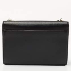 Pre Owned Saint Laurent Black Leather Medium Sunset Shoulder Bag