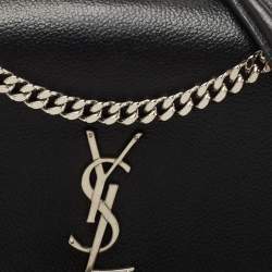 Pre Owned Saint Laurent Black Leather Medium Sunset Shoulder Bag