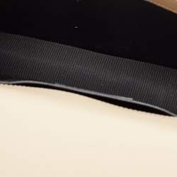 Pre Owned Saint Laurent Nude Leather Monogram Kate Clutch