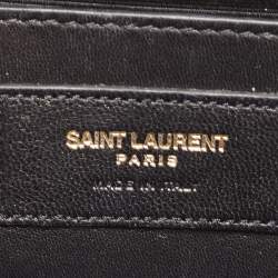 Pre Owned Saint Laurent Nude Leather Monogram Kate Clutch
