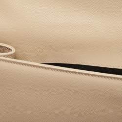 Pre Owned Saint Laurent Nude Leather Monogram Kate Clutch
