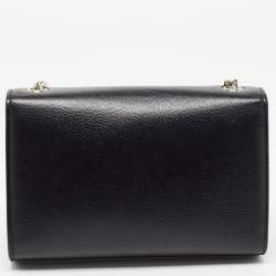 Pre Owned Saint Laurent Black Leather Small Monogram Kate Chain Bag