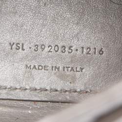 Pre Owned Saint Laurent Grey Croc Embossed Leather Nano Classic Sac De Jour Tote